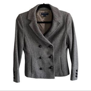 BANANA REPUBLIC wool double breasted blazer jacket Grey 2